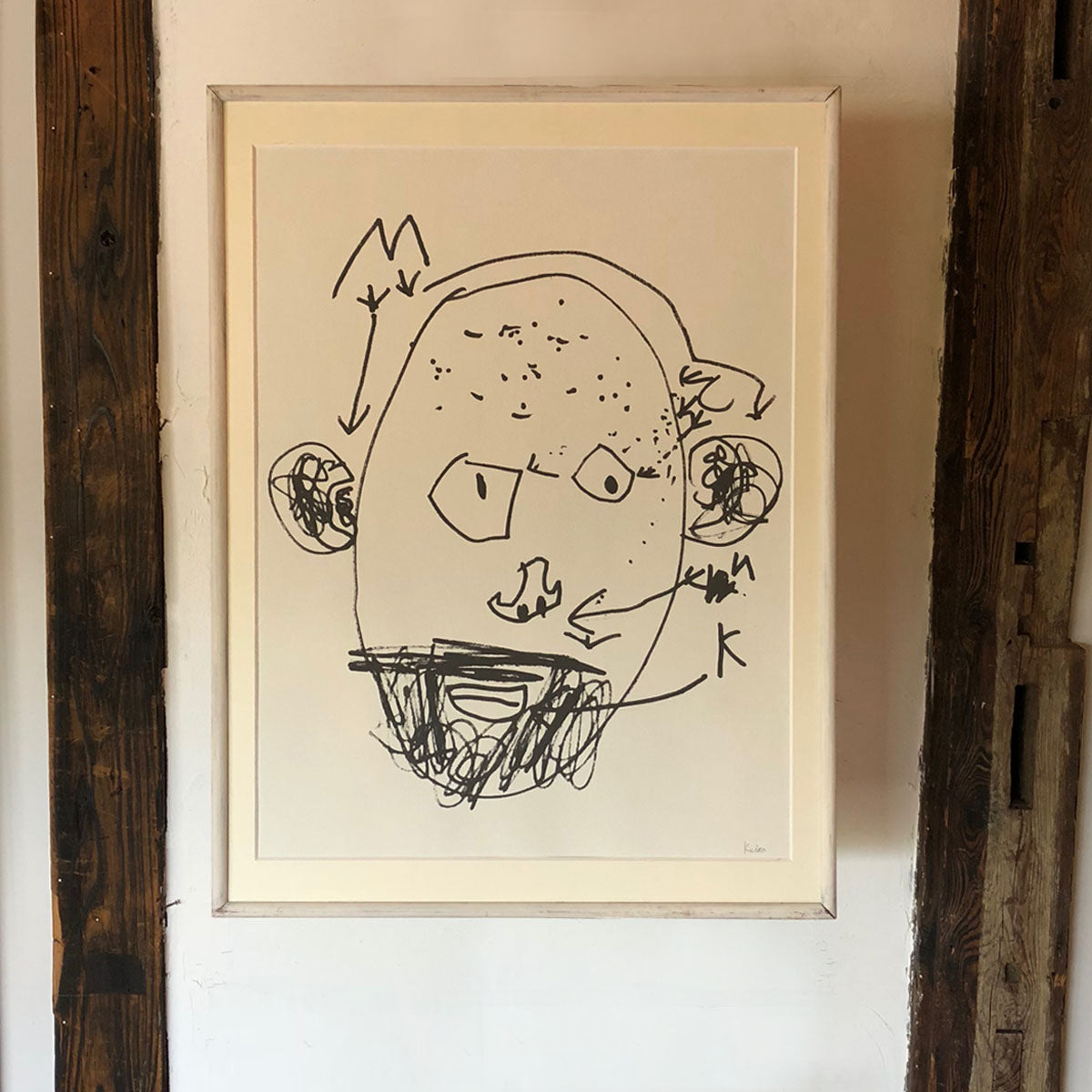 【こどものアート】アート顔大(額なし)マット付き