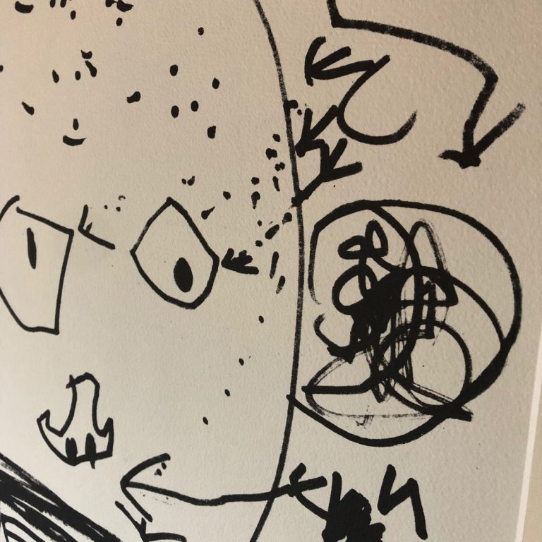 【こどものアート】アート顔大(額なし)マット付き