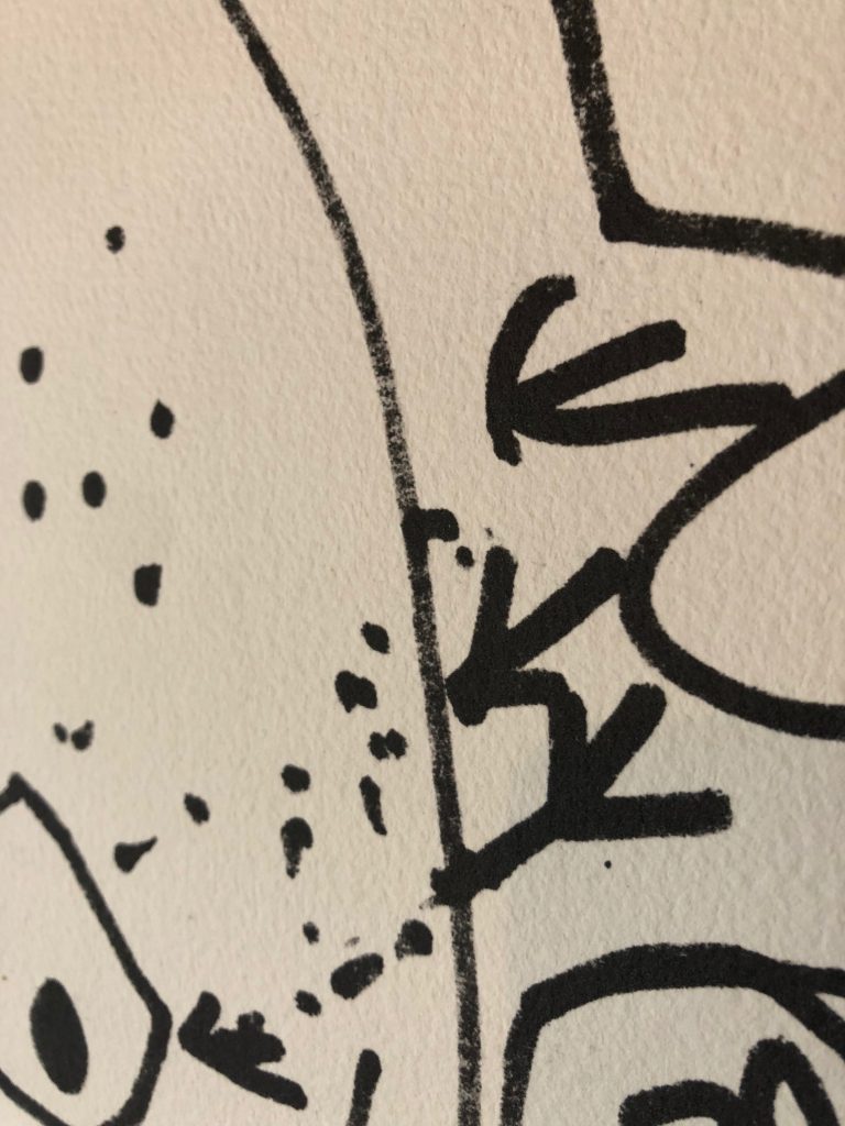 【こどものアート】アート顔大(額なし)マット付き