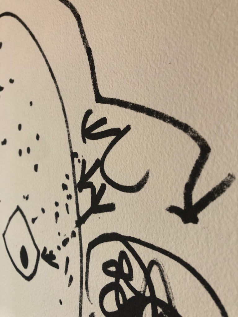 【こどものアート】アート顔大(額なし)マット付き