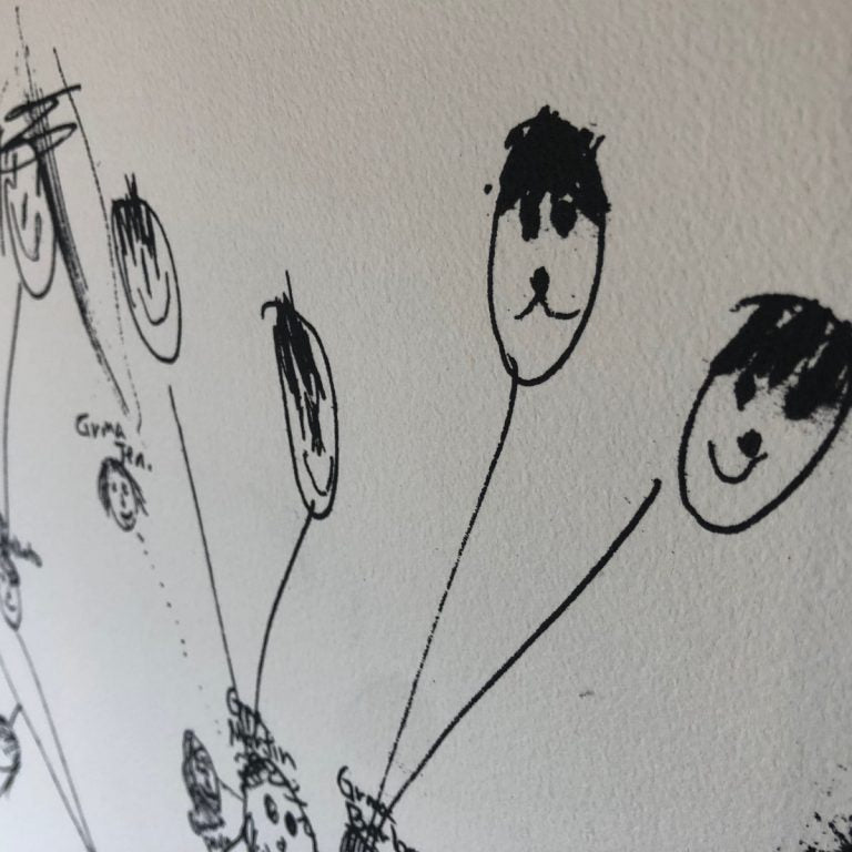 [Children's art] Family Tree (no frame) with mat